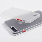 Wholesale iPhone 8 Plus / 7 / 6S / 6 Plus Slim Matte Hybrid Bumper Case (Clear Clear)